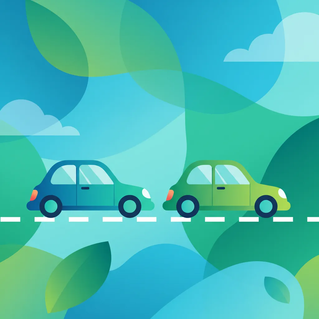 Illustration for the driving theory topic Tailgating Dangers for learners in the Netherlands