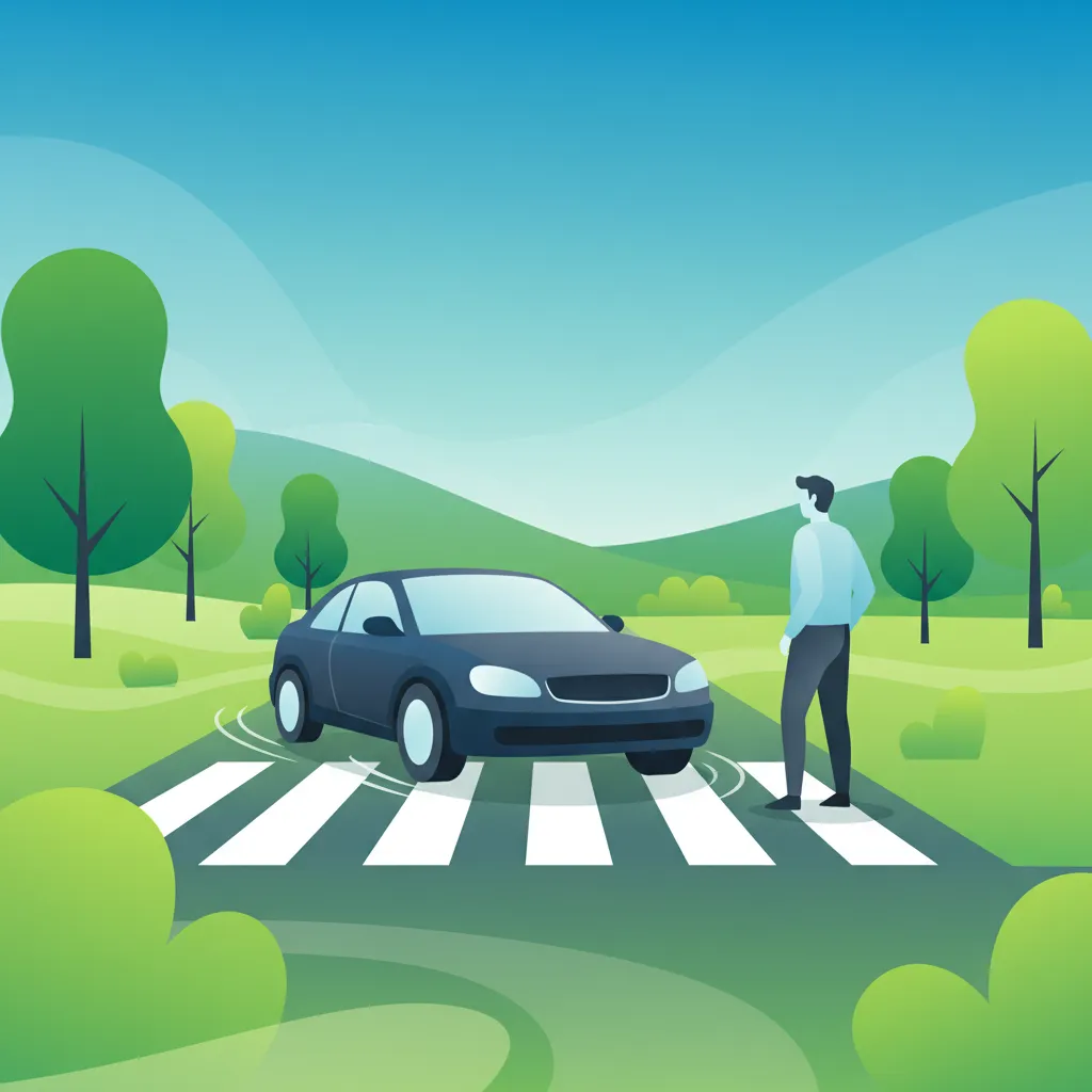 Illustration for the driving theory topic Dutch Pedestrian Crossings for learners in the Netherlands