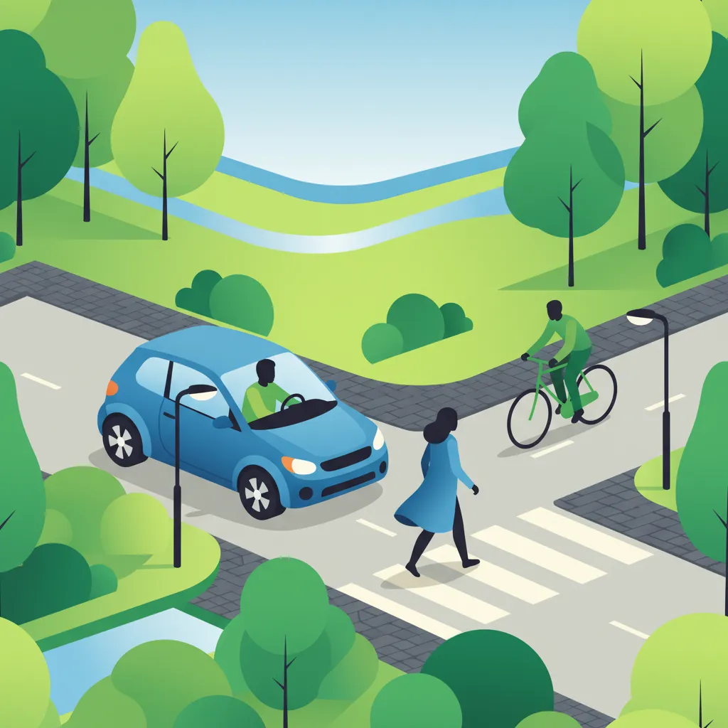 Illustration for the driving theory topic Safe Turning Rules for learners in the Netherlands