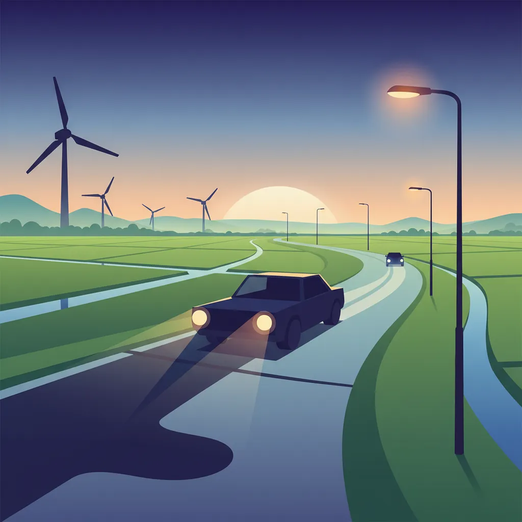 Illustration for the driving theory topic Vehicle Lights & Visibility for learners in the Netherlands