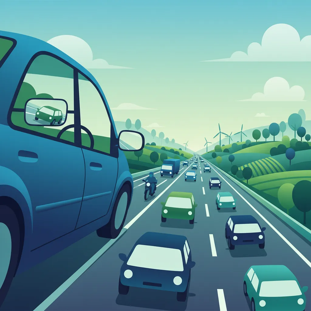 Illustration for the driving theory topic Motorway Entry Rules for learners in the Netherlands