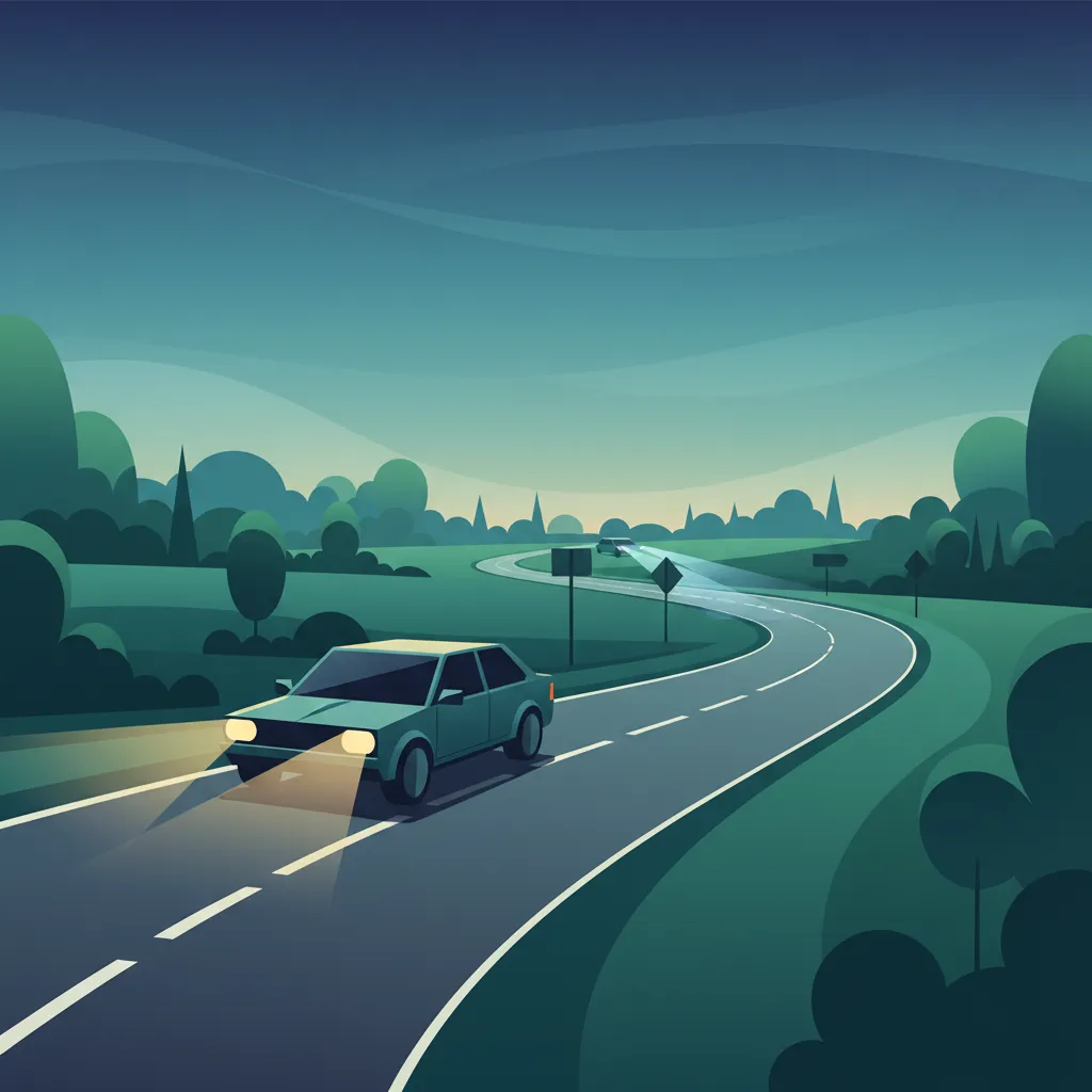 Illustration for the theory topic Headlight Rules