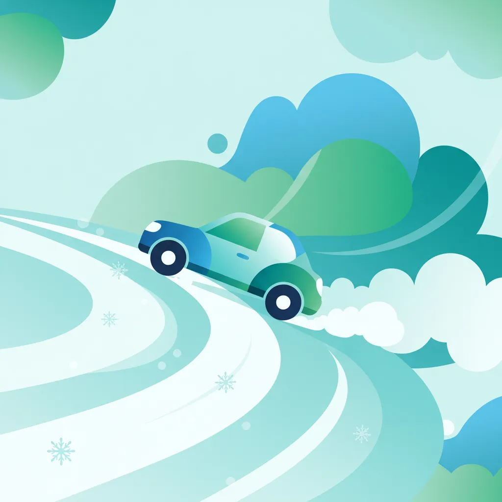 Illustration for the theory topic Snow and Ice Driving Safety