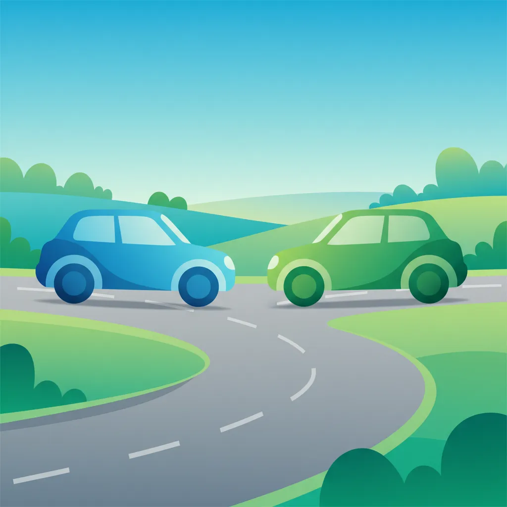 Illustration for the theory topic Right of Way Rules