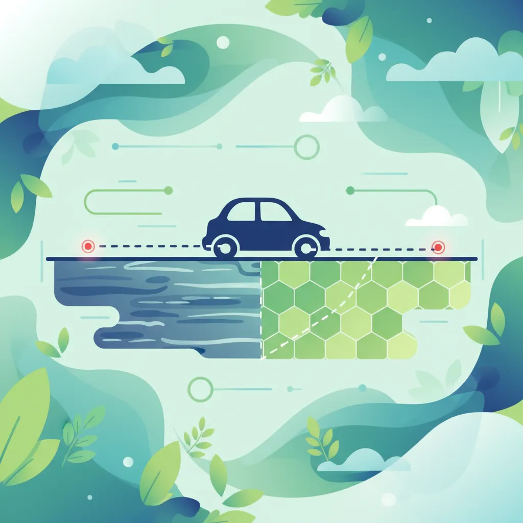 Illustration for the driving theory topic Braking Distance for learners in Sweden