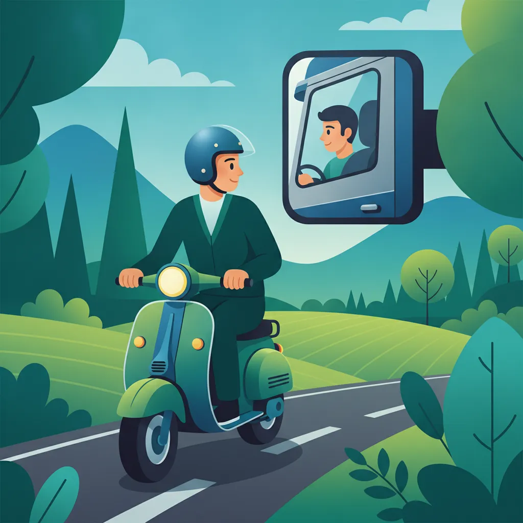 Sichtbarkeit, Fahrposition und Kommunikation im gemischten Verkehr-Einheitsbild