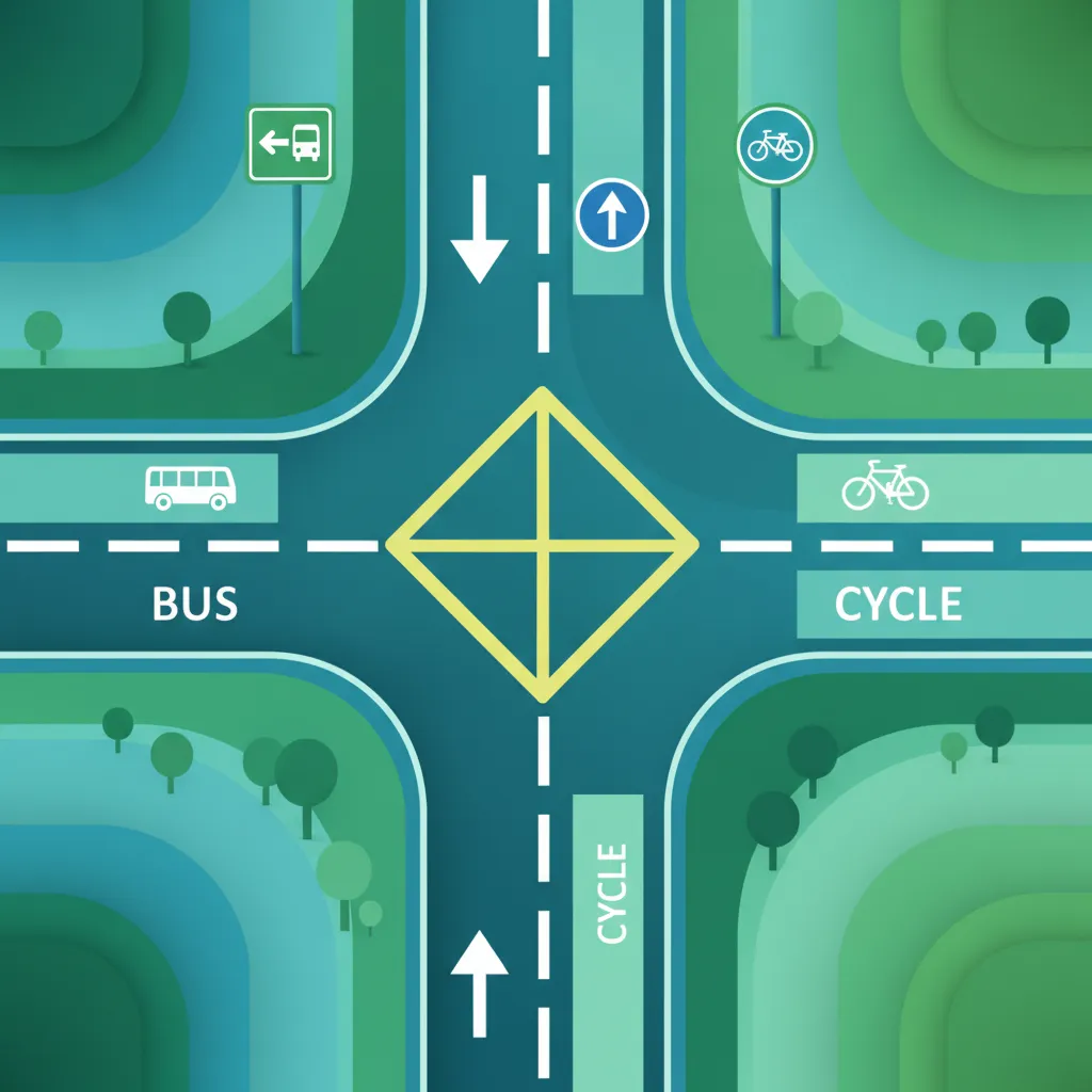 Road Markings, Lane Use and Traffic Directions unit image